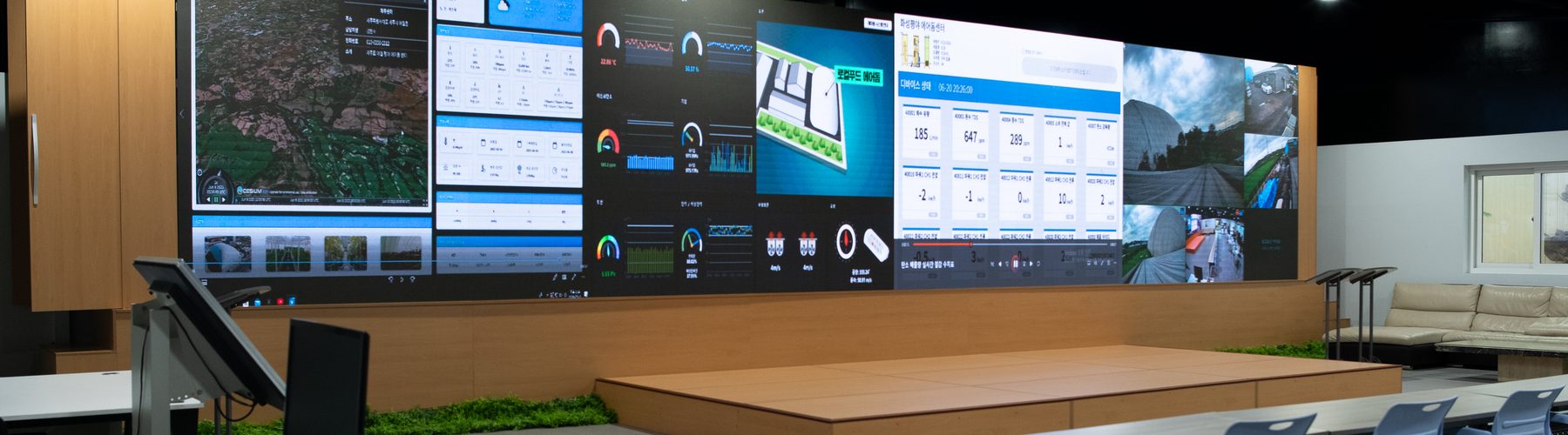 AgOS control room, AgUni Valley — live environment, growth and video data